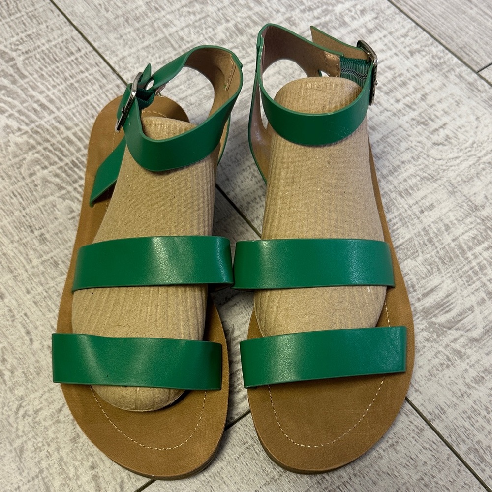 Herstyle Emerald Green Strappy Sandals - Picture 2 of 4